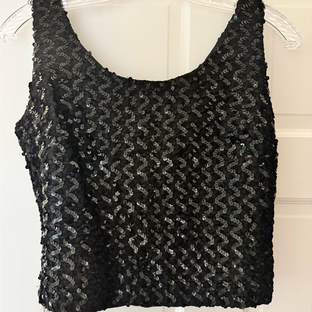 1950s Vintage Sequin Top, satin lined